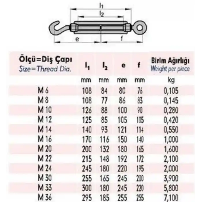 Ennalbur M8 Çektirme ( 4 Adet )