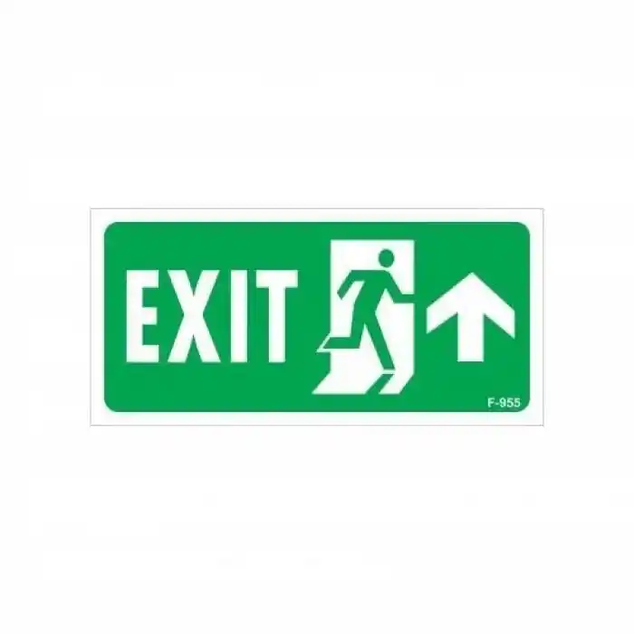Exit Yukarı Sağ Ok İşaretli Uyarı Levhası 17,5x25 KOD:955