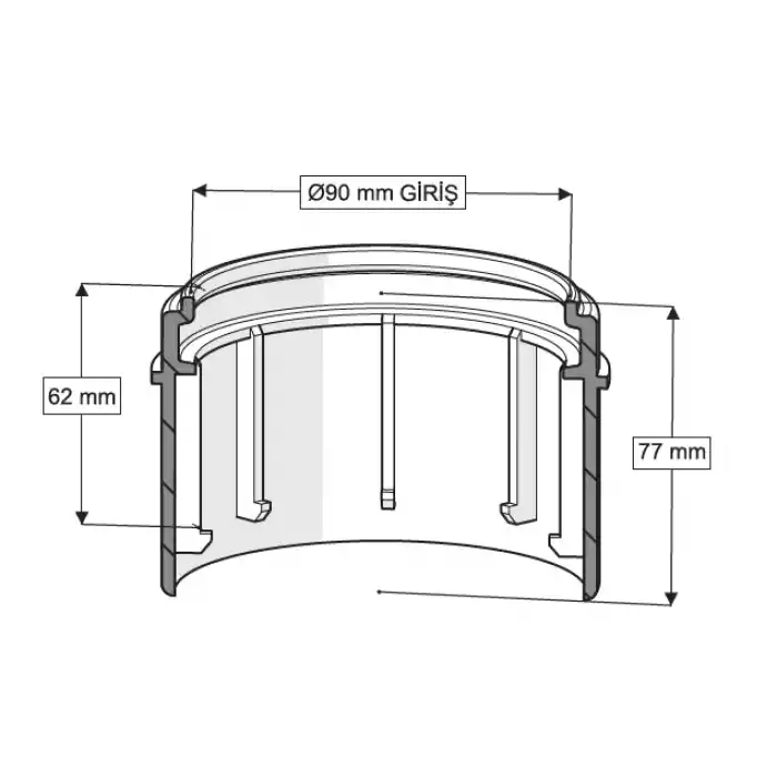 GÖMME REZERVUAR PİS SU ÇIKIŞ ADAPTÖRÜ
