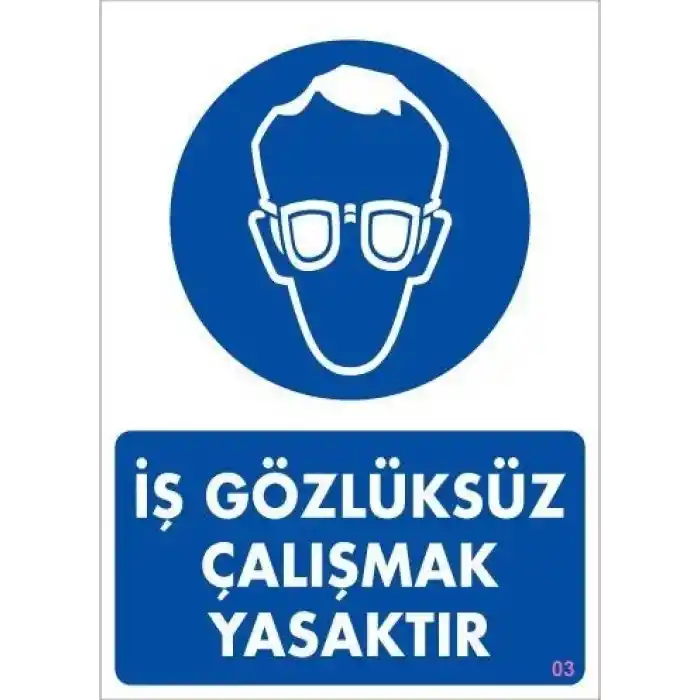 İş Koruyucu Takınız Uyarı Levhası 25x35 KOD:3