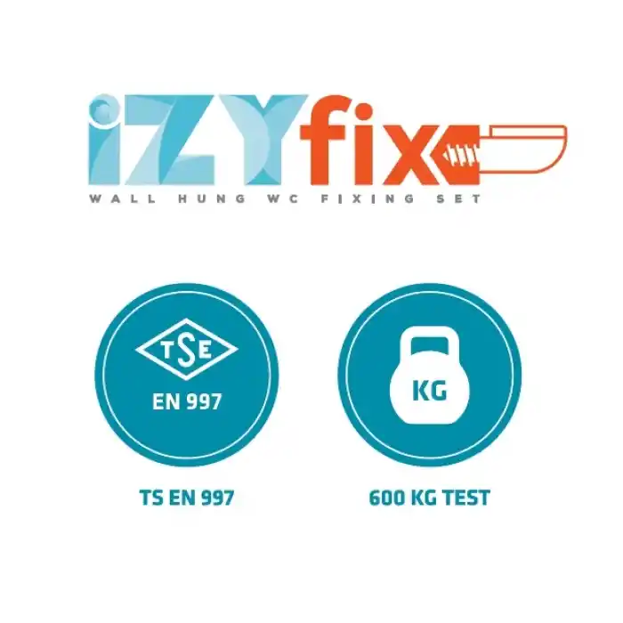 IZYFİX ASMA KLOZET GİZLİ MONTAJ SETİ GM4 + 1 UZATMALI
