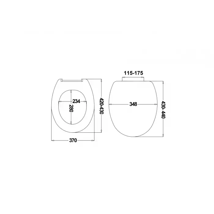 JAPAR - Pasifik Klozet Kapak Duroplast (Plastik Menteşeli )