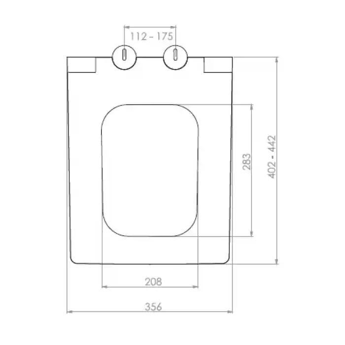 NKP - KARE SLIM KLOZET KAPAĞI (YAVAŞ KAPANAN - METAL MENTEŞE TAKIMI - ÜSTTEN SIKMALI)