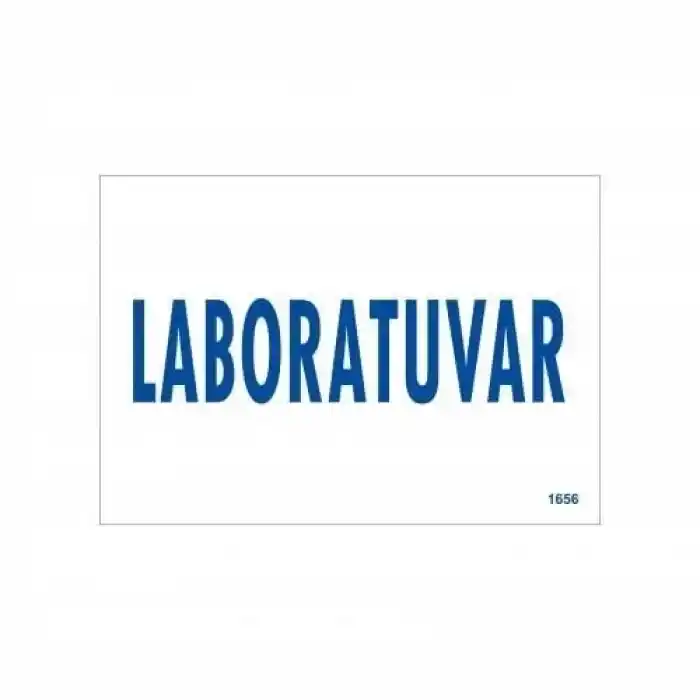 Laboratuvar Uyarı Levhası 17,5x25 KOD:1656