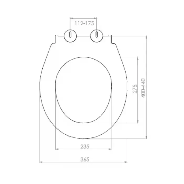 NKP - NICE KLOZET KAPAĞI (YAVAŞ KAPANAN - METAL MENTEŞE TAKIMI - ÜSTTEN SIKMALI)
