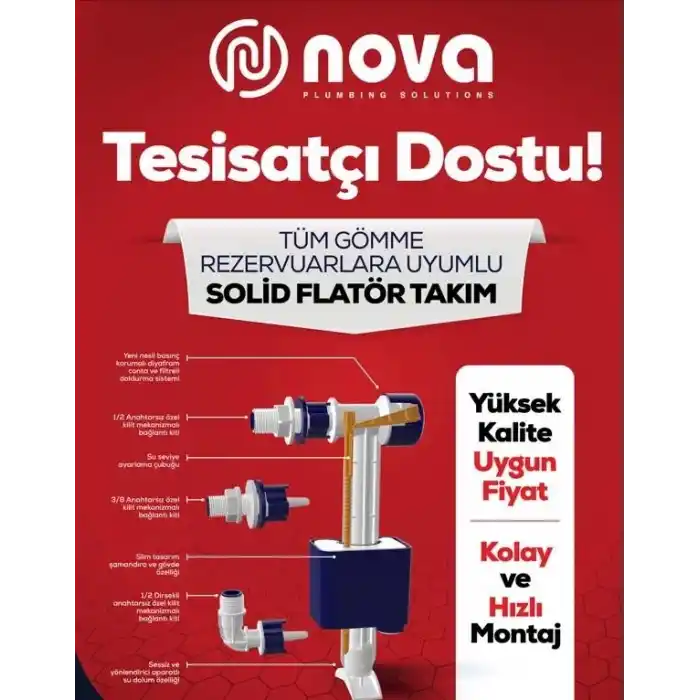 NOVA GÖMME REZERVUAR SOLİD FLATÖR