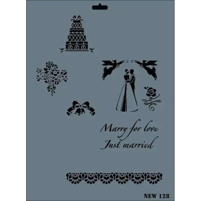 Rich New Seri N-128 Stencil 35x25 cm