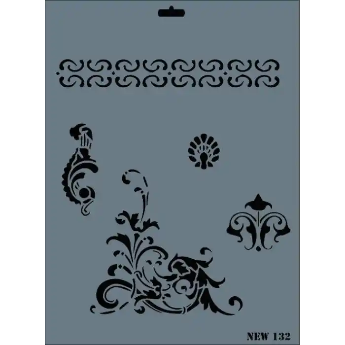 Rich New Seri N-132 Stencil 35x25 cm