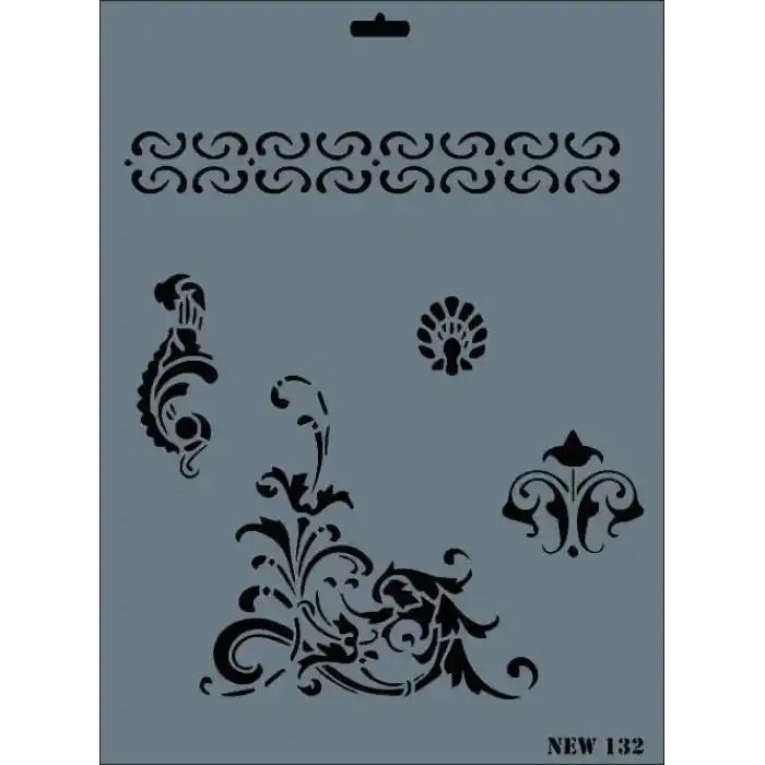 Rich New Seri N-132 Stencil 35x25 cm