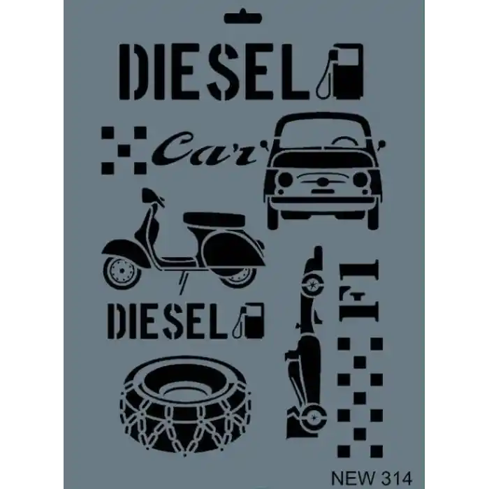 Rich New Seri N-314 Stencil 35x25 cm