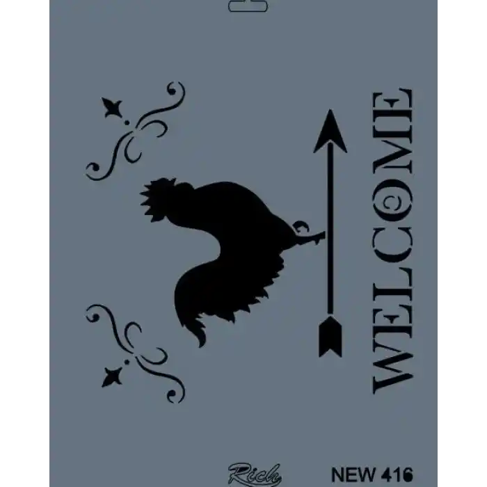 Rich New Seri N-416 Stencil 35x25 cm