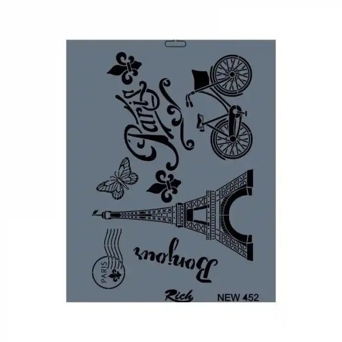 Rich New Seri N-452 Stencil 35x25 cm
