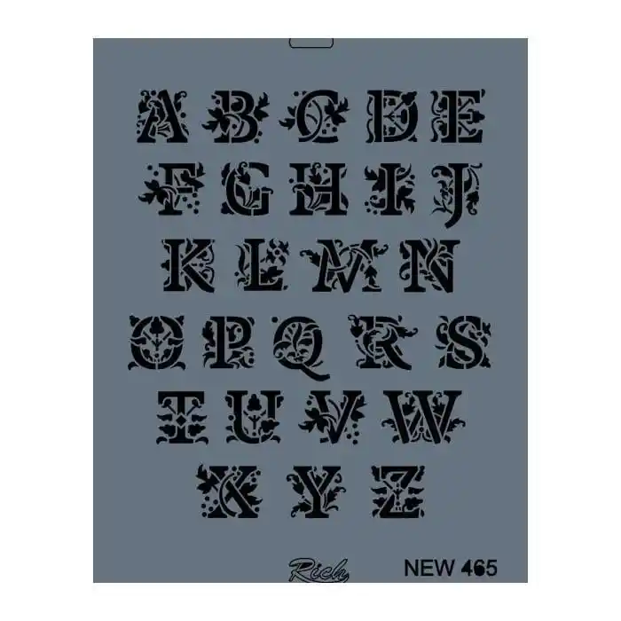 Rich New Seri N-465 Stencil 35x25 cm