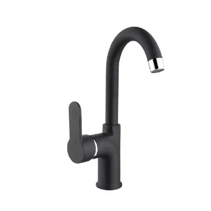 RİVA MİX KUĞU LAVABO BATARYASI SİYAH ( Q35 KARTUŞ )