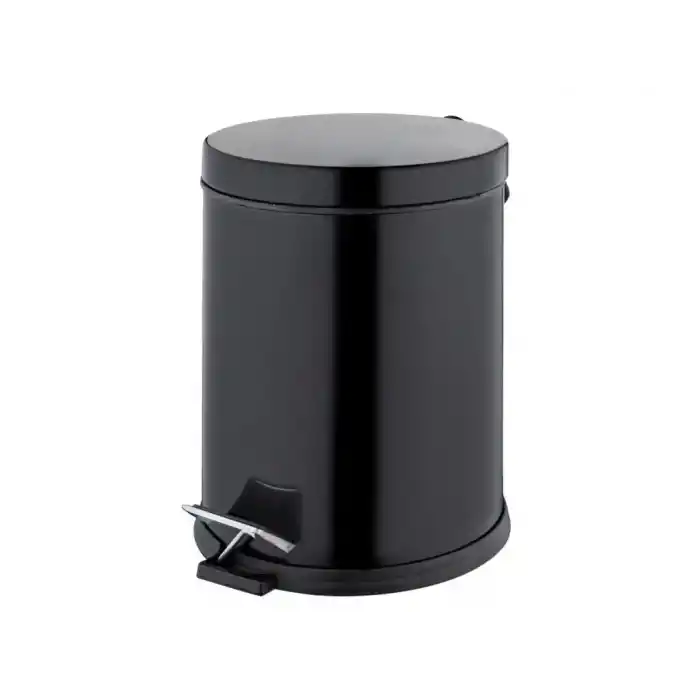 TEMA - PEDALLI ÇÖP KOVASI 5 LT (MAT SİYAH - 430 KALİTE )