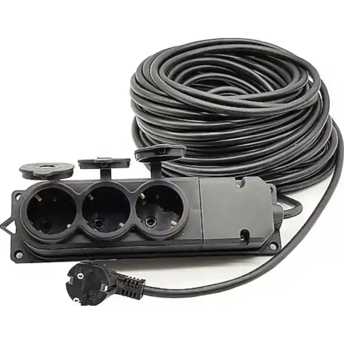 Topart 01558 20 Metre Grup Prizli Uzatma 3X2,5 Kablo