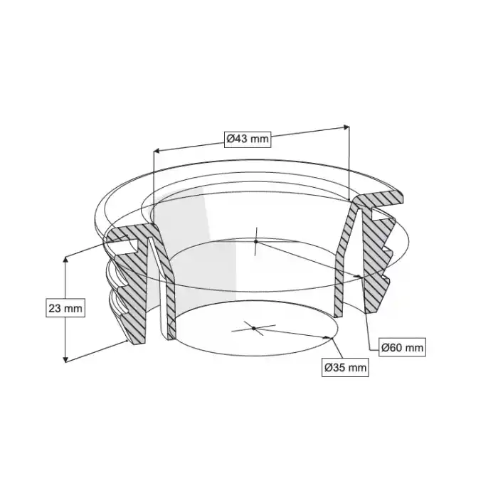 U-PVC KLOZET ADAPTÖR CONTASI ( 1 1/2 - Q60-40 mm )