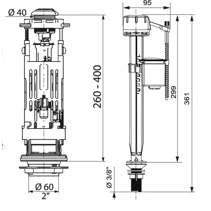 WİRGUİN ÇİFT KADEMELİ REZERVUAR İÇ TAKIM
