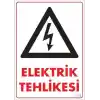 Elektrik Tehlikesi Uyarı Levhası 25x35 KOD:1112