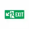 Exit Sol Aşağı Uyarı Levhası 17,5x25 KOD:958