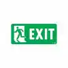 Exit Sol Uyarı Levhası 17,5x25 KOD:950