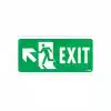 Exit Sol Yukarıı Uyarı Levhası 17,5x25 KOD:960