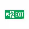 Exit Sol Yukarıı Uyarı Levhası 17,5x25 KOD:960