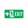 Exit Yukarı Sol Ok İşaretli Uyarı Levhası 17,5x25 KOD:956