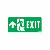 Exit Yukarı Sol Ok İşaretli Uyarı Levhası 17,5x25 KOD:956