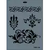 Rich New Seri N-118 Stencil 35x25 cm