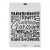 Rich New Seri N-326 Stencil 35x25 cm