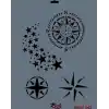 Rich New Seri N-343 Stencil 35x25 cm