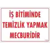 Temizlik Düzen Uyarı Levhası 25x35 KOD:1202