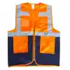 Yönetici İkaz Yeleği Turuncu/Lacivert  S Beden