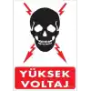 Yüksek Voltaj Uyarı Levhası 25x35 KOD:1100