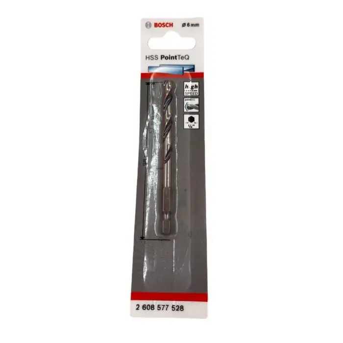 Bosch Point TeQ Altıgen Şaftlı Hss Matkap Ucu 6 mm