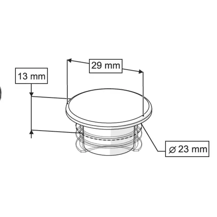 CONTALI TAPA 30X16 mm KROM