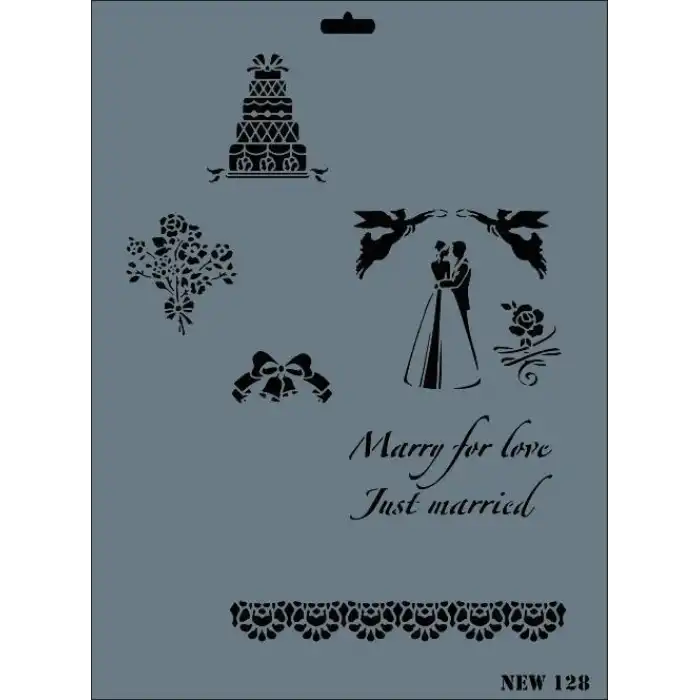 Rich New Seri N-128 Stencil 35x25 cm