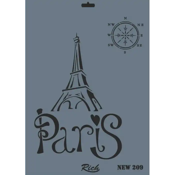 Rich New Seri N-209 Stencil 35x25 cm