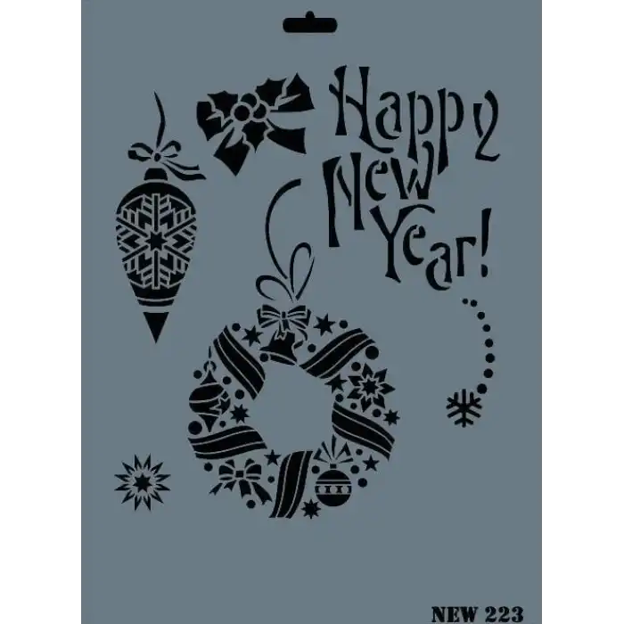 Rich New Seri N-223 Stencil 35x25 cm