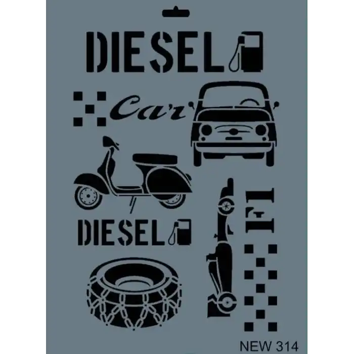 Rich New Seri N-314 Stencil 35x25 cm