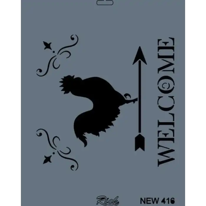 Rich New Seri N-416 Stencil 35x25 cm