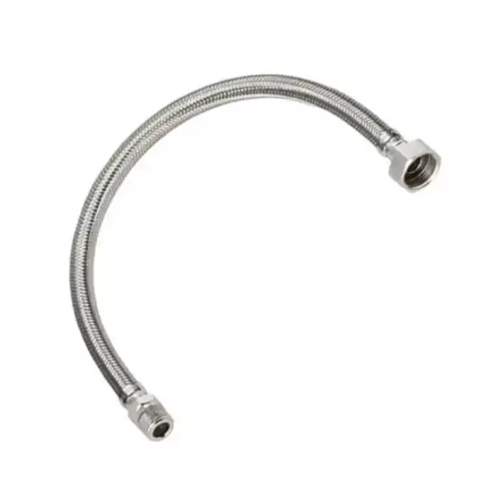 SARIBEY - 3/4 - 1/2 80 CM PASLANMAZ NİPELLİ FLEX HORTUM