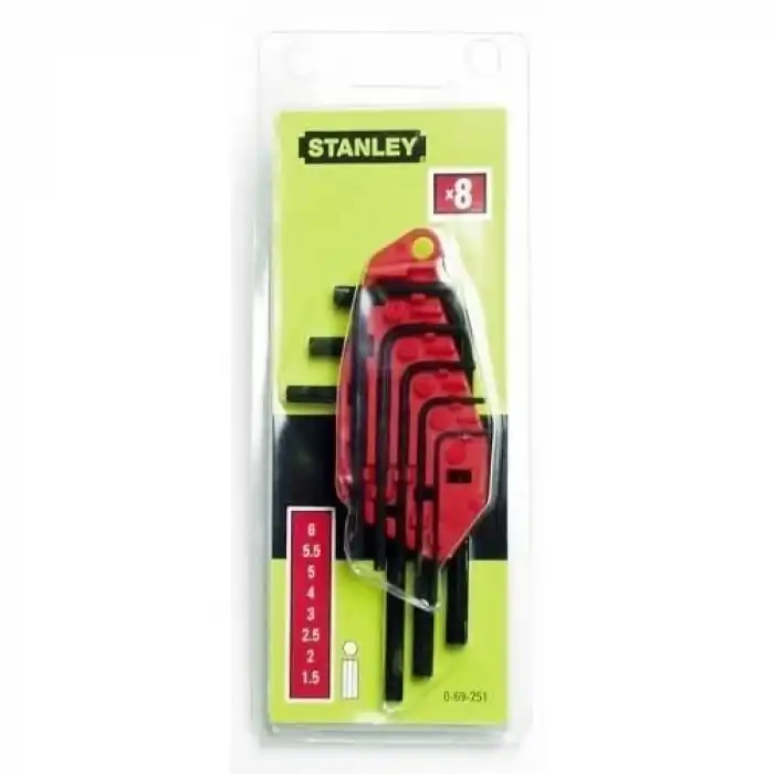 Stanley ST069251 8 Parça Allen Anahtar Takımı