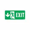 Exit Aşağı Sol Ok İşaretli Uyarı Levhası 17,5x25 KOD:954