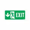 Exit Aşağı Sol Ok İşaretli Uyarı Levhası 17,5x25 KOD:954