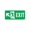Exit Sol Yukarıı Uyarı Levhası 17,5x25 KOD:960