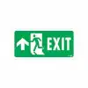 Exit Yukarı Sol Ok İşaretli Uyarı Levhası 17,5x25 KOD:956