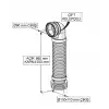 GÖMME REZERVUAR ÇİFT KELEPÇELİ KÖRÜKLÜ PİS SU ÇIKIŞ DİRSEĞİ (Q90X660 mm)