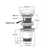 MOON PARLAK ALTIN SİFON - ELİXİR PUP UPLI - (TAŞMA DELİKLİ) (MAX. 250 mm)